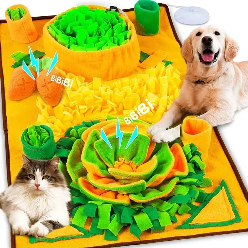 Tapis d’alimentation à renifler pour chien – stimulation mentale en intérieur